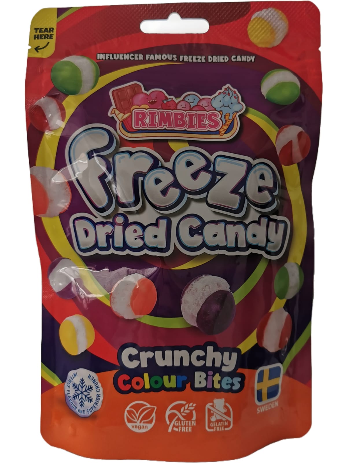 RIMBIES - Bomboane Crocante Colorate 80G