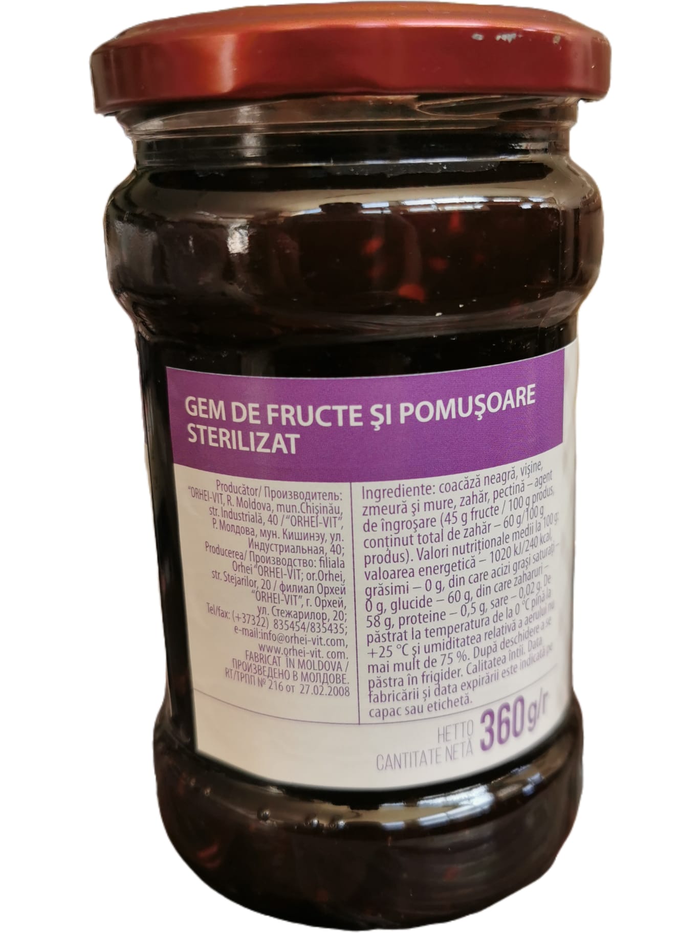 ORHEI-VIT - Vita Gem de Fructe și Pomușoare 360G
