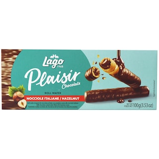 LAGO PLAISIR - Napolitane Rolls Ciocolată Alune de Pădure 100G