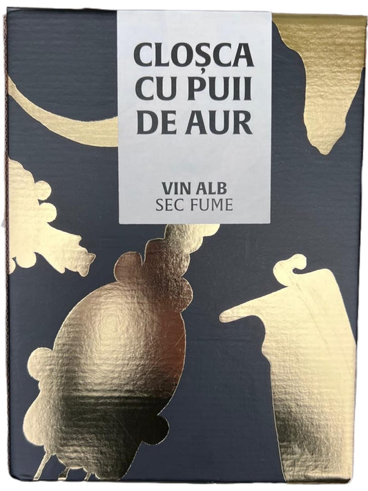 Pietroasa Veche Vin Alb Sec Fume: Riesling Italian Bag in Box 3L(Closca cu puii de aur)